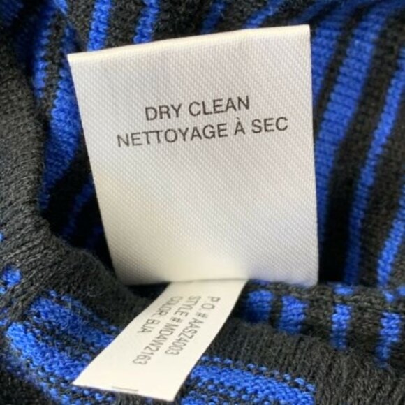 MARC NEW YORK ANDREW MARC Black & Blue Cotton Silk Textured Sleeveless Dress‎ S - Picture 10 of 11